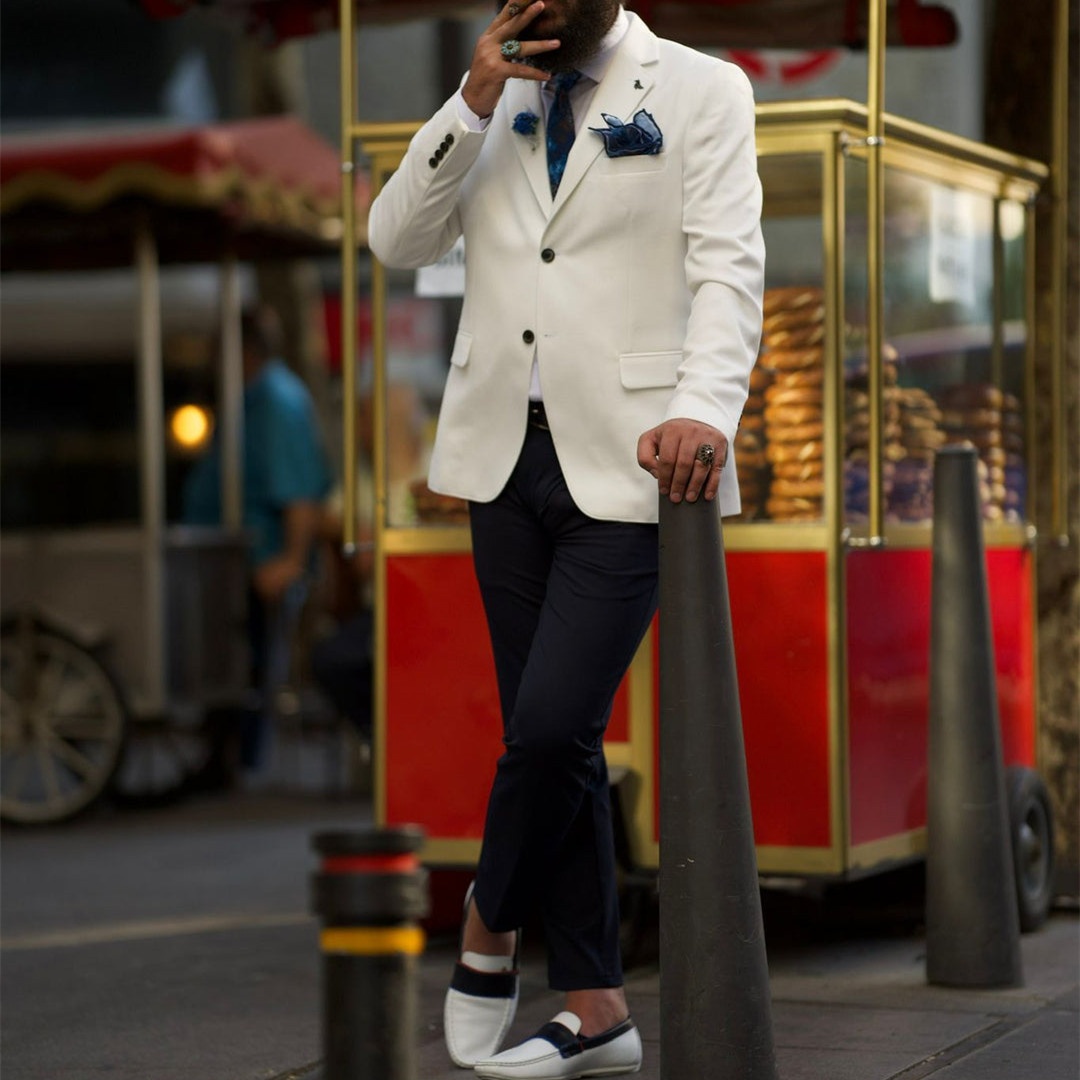 Men'S Formal Wear Not Suit - Elfenbeinfarbene formelle Herrenanzüge mit Reverskragen, schmale