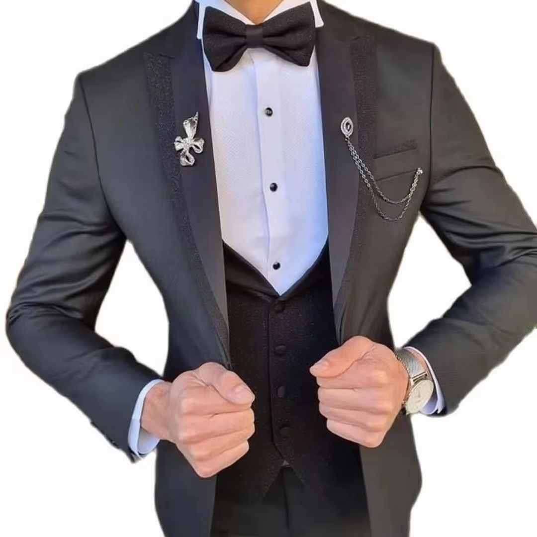 Men'S Formal Wear Not Suit - 3-teiliger Slim-Fit-Smoking für Herren, modische Bräutigamkleidung,