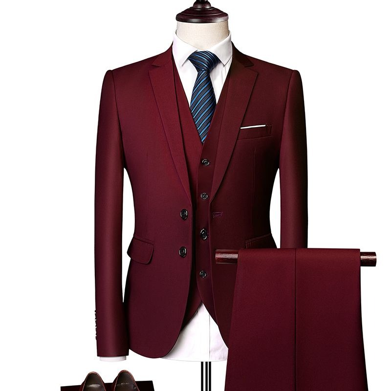 Men Formal Wear Wedding Guest - Koreanischer Stil Slim Fit Herrenanzug-Set für