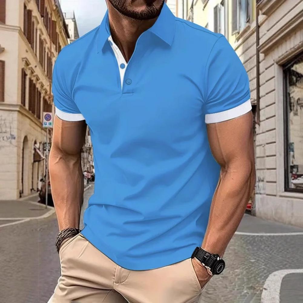 Men'S Polo Formal Wear - Herren-Oberteile mit Revers, Kurzarm, Lässiger Schnitt,