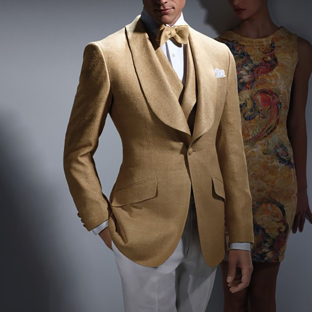 Men Formal Wear Wedding Guest - Slim-Fit-Herrenanzug, 3-teilig (Blazer + Weste +