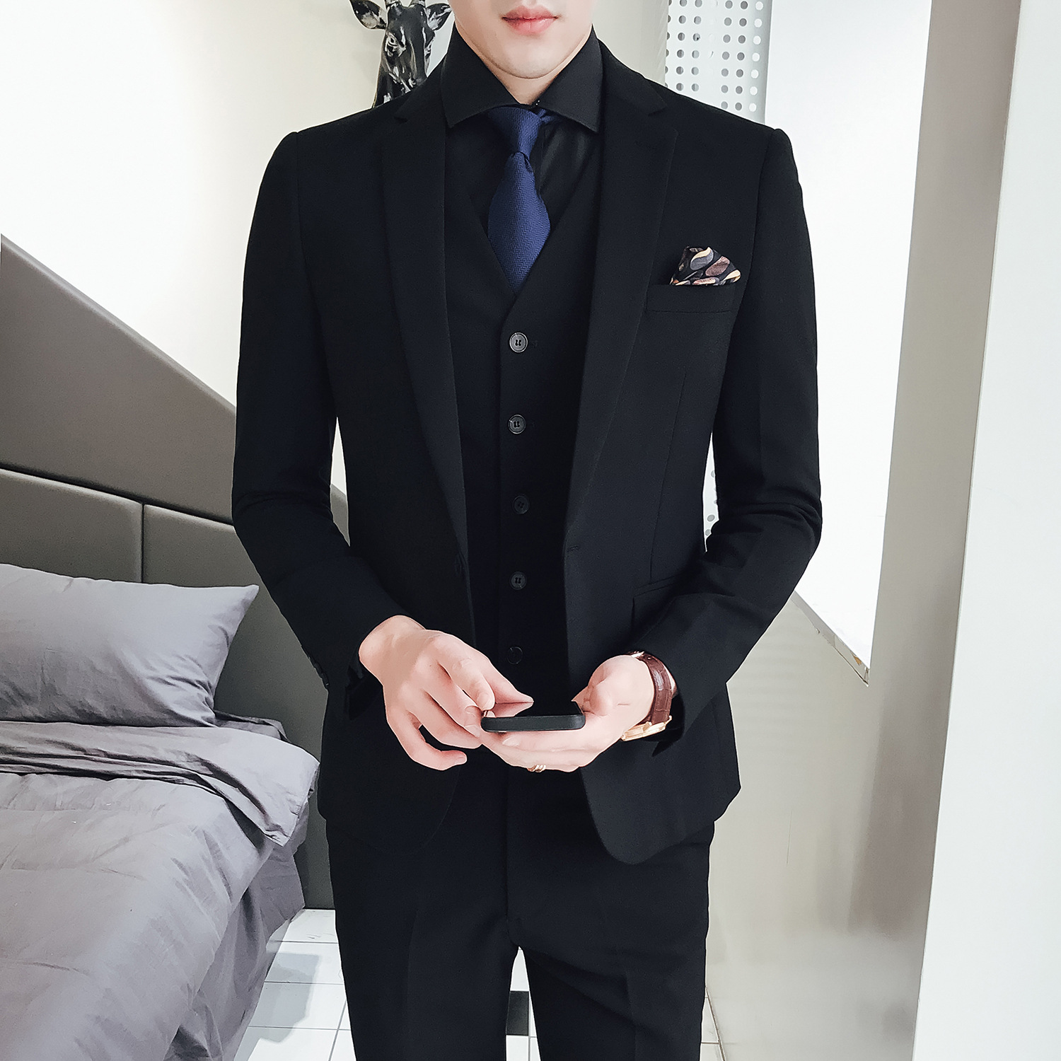 Men'S Formal Wear Not Suit - Dreiteiliger Anzug für Herren, Koreanische Version,