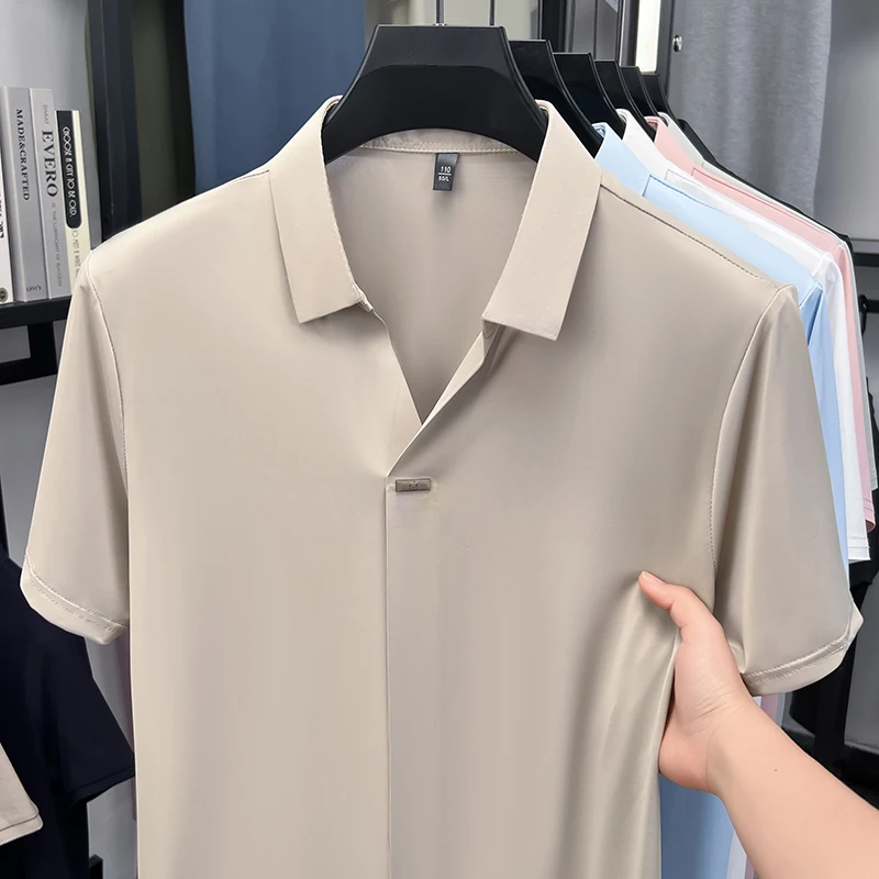 Men'S Polo Formal Wear - Bürohemd für Herren mit kurzen Ärmeln,
