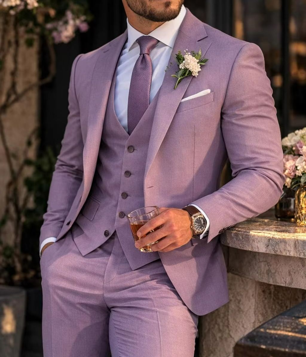 Lavendelfarbener 3-Teiliger He – Formal Wear For Men In Wedding Bewertung und Preis