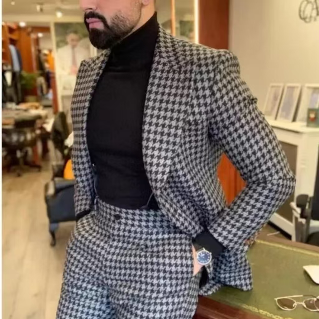 Hahnentritt-Vintage-Herrenanzu – Formal Wear For Men In Wedding Bewertung und Preis