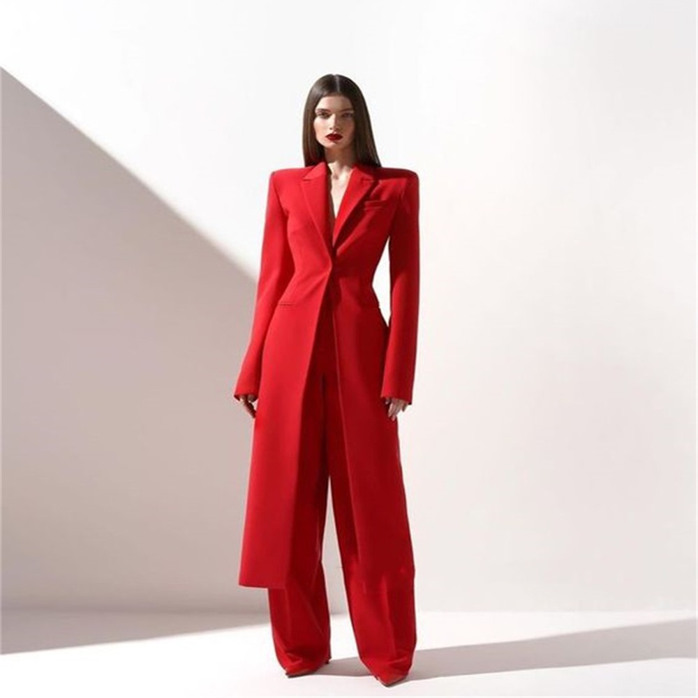 Leuchtend Roter Damen Zweiteil – Double Breasted Blazer Bewertung und Preis