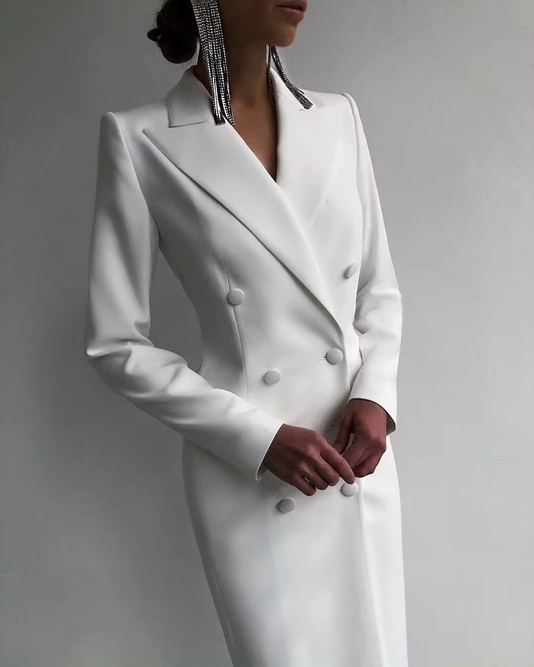 Herbst weiß zweireihige Frauen – Men Formal Wear Wedding Guest Bewertung und Preis