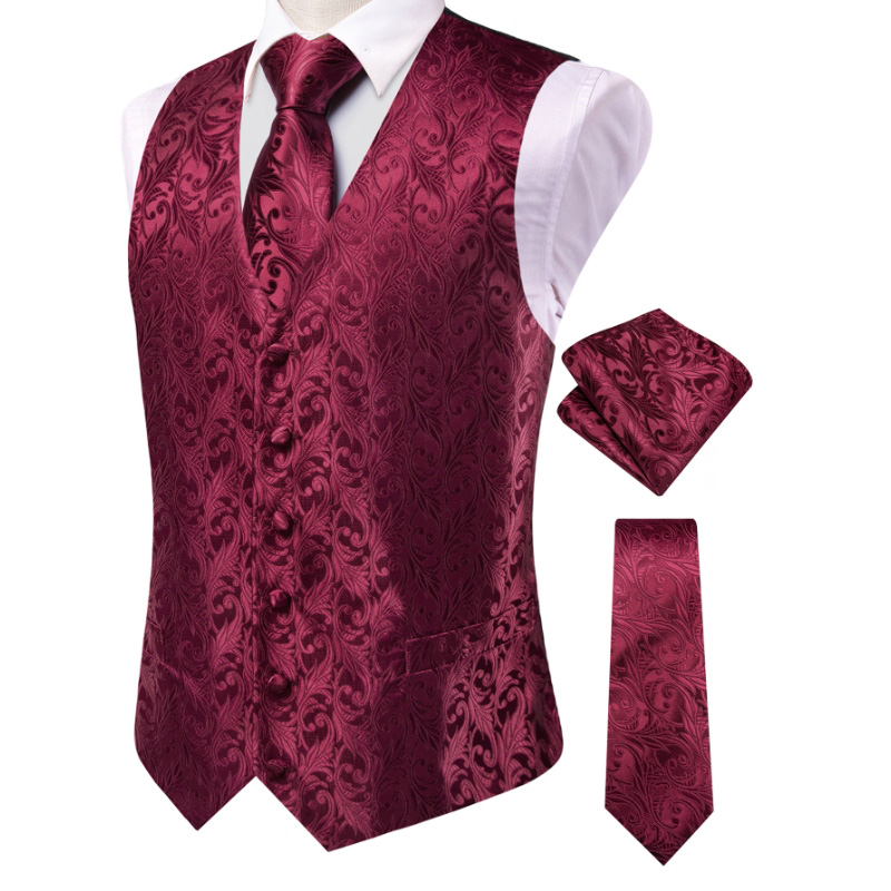 VerveRow Herren Burgunderrotes – Men Formal Wear With Tie Bewertung und Preis