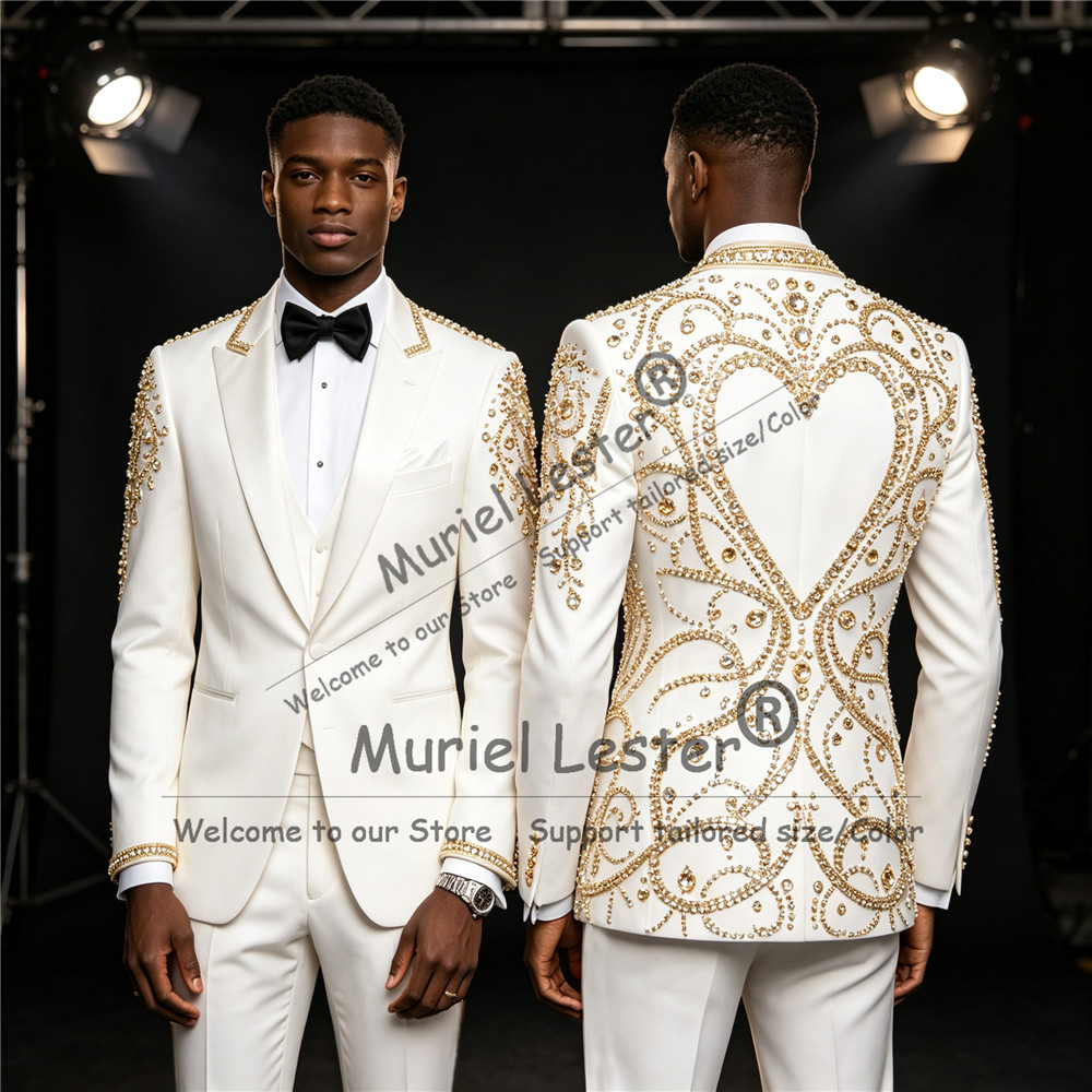 3-teiliges Set: Gold-Diamant-P – Formal Wear For Men In Wedding Bewertung und Preis