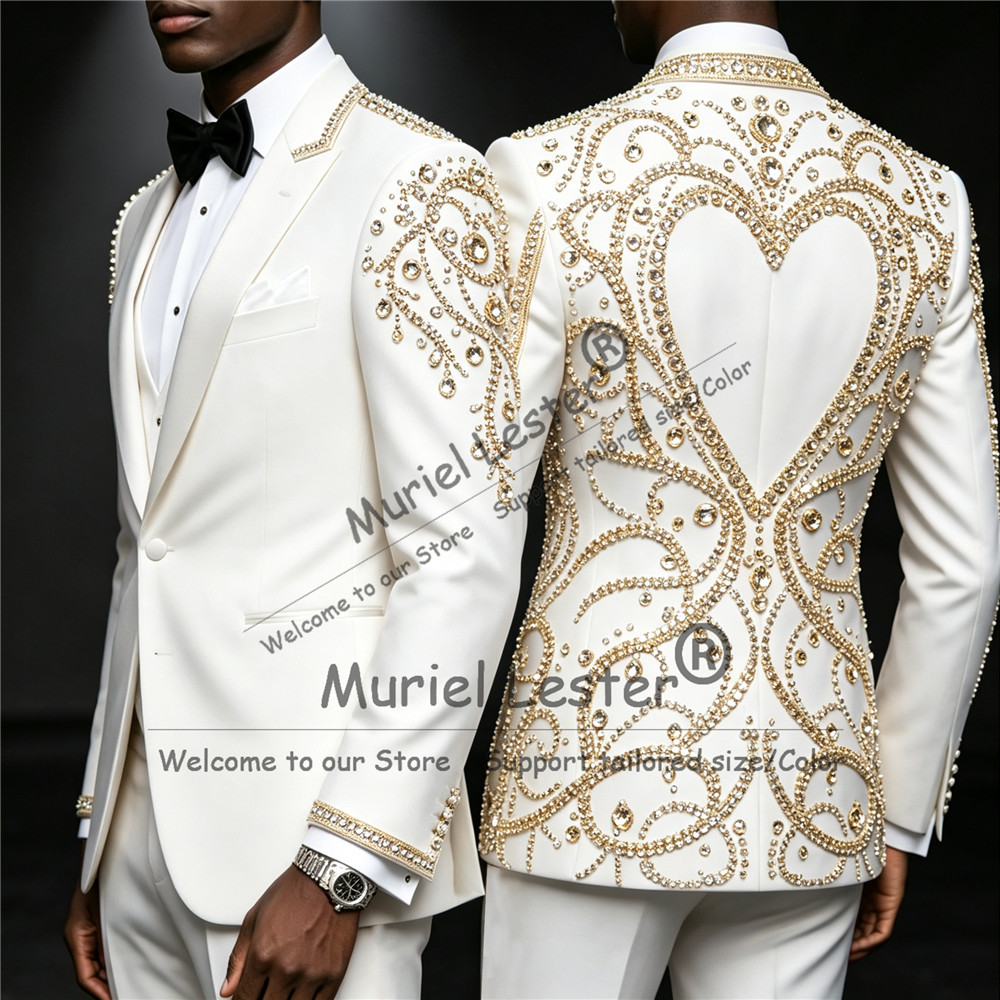 3-teiliges Set: Gold-Diamant-P – Formal Wear For Men In Wedding Bewertung und Preis