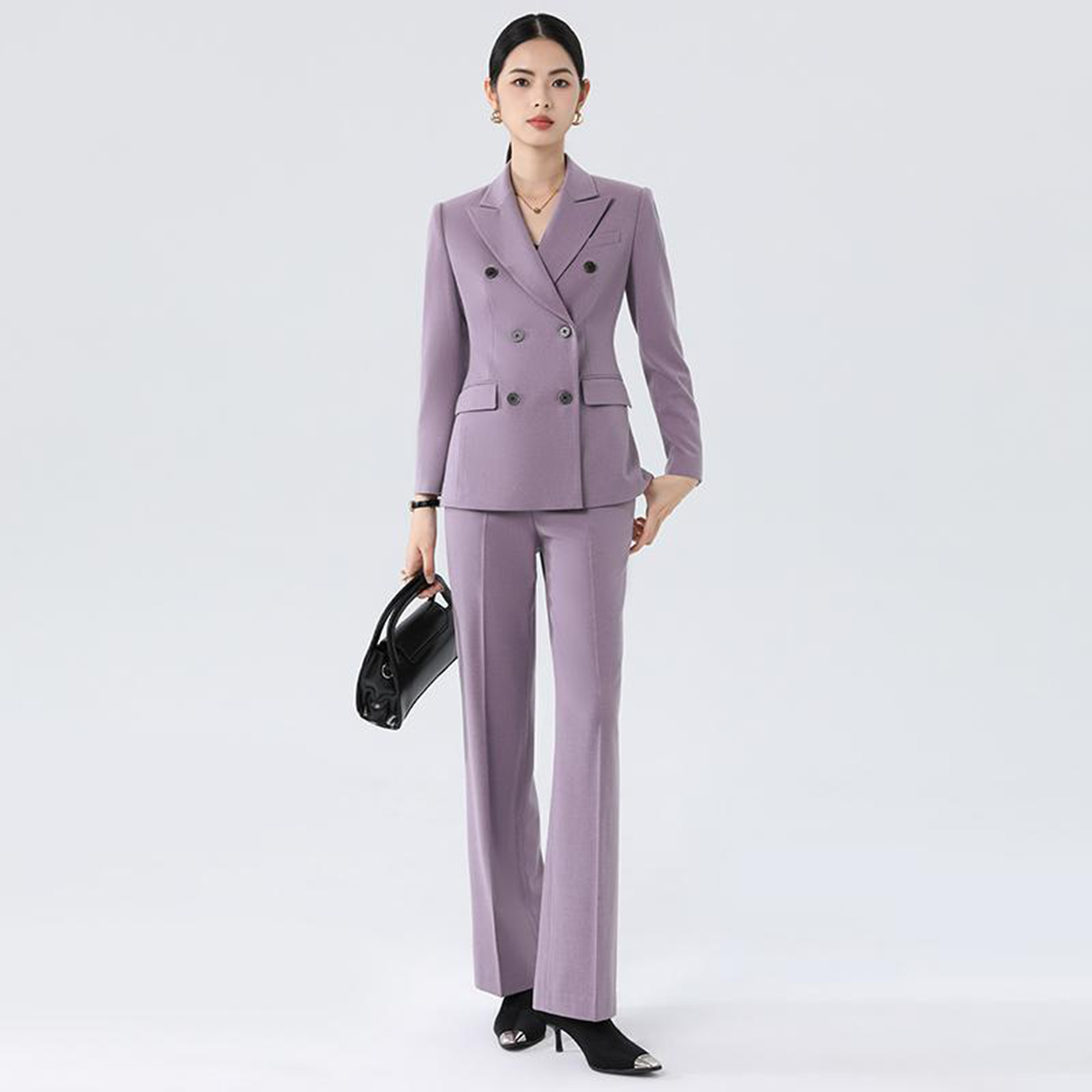 Allingentle Lila Damenanzug Sl – Double Breasted Blazer Bewertung und Preis