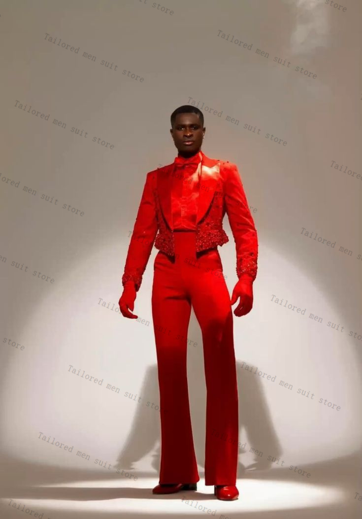 Rote Kristalle Herrenanzüge Se – Men Formal Wear Wedding Guest Bewertung und Preis
