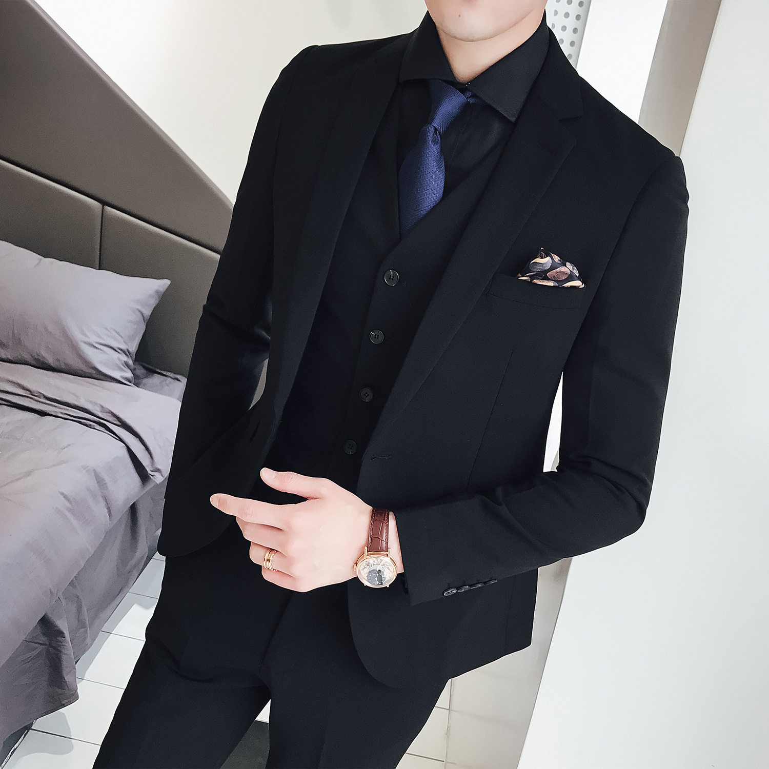 Dreiteiliger Anzug für Herren, – Men'S Formal Wear Not Suit Bewertung und Preis