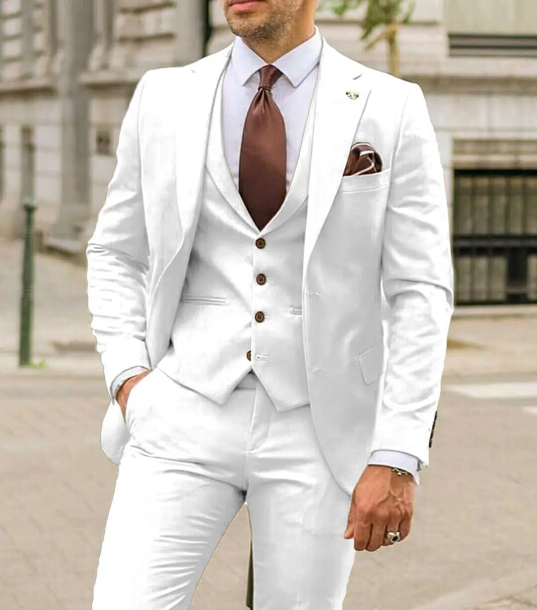 Anzüge für Herren mit Notch-Re – Men Formal Wear Wedding Guest Bewertung und Preis